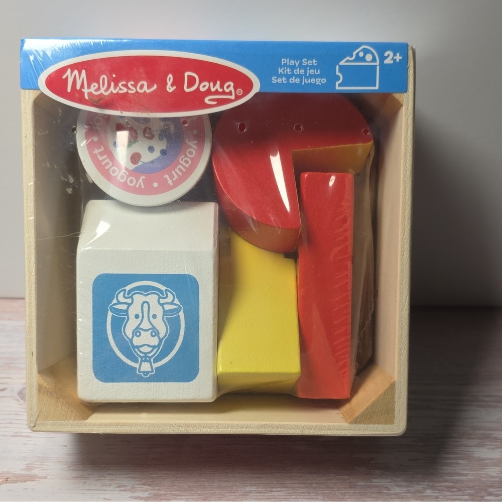 Melissa & Doug Wooden Food Groups Dairy Play Set MPN 95207 Age 2+